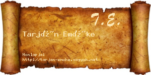 Tarján Emőke névjegykártya
